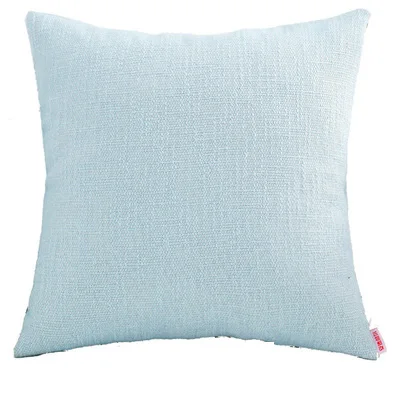 Light Blue Однотонная наволочка для подушки, однотонный домашний декоративный Винтажный Розовый, слоновая кость, синий, зеленый чехол для подушки на диван-кровать для дома 45x45 см 50x50 см 60x60 см - Цвет: Light Blue