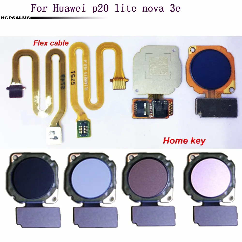 Для huawei p20 lite nova 3e отпечатков пальцев Сенсор сканер за счет сканера Главная Кнопка