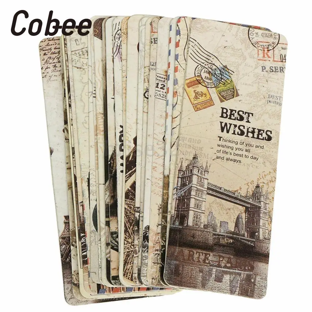 Cobee 30 шт. Европейский пейзаж Блокнот закладки вкладки для книг Памятка этикетка канцелярские товары офисный маркер забавные подарочные аксессуары
