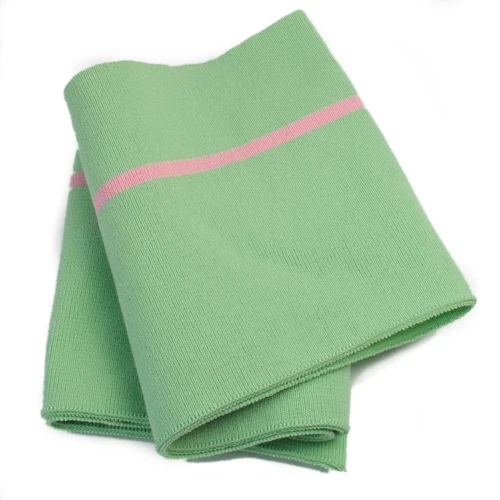 Light green pink Тонкая полоса хлопок стрейч вязать вырез манжеты пояс ребра отделка свитер ткань для свитера бейсбол одежда аксессуары - Цвет: Light green pink