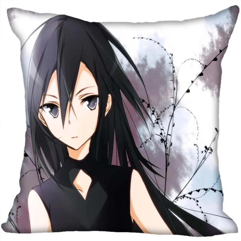 Наволочки на заказ в стиле аниме Sword Art Online, квадратная наволочка, Рождественская Наволочка на молнии, 40*40 см, 45*45 см(одна сторона - Цвет: Pillowcase 16