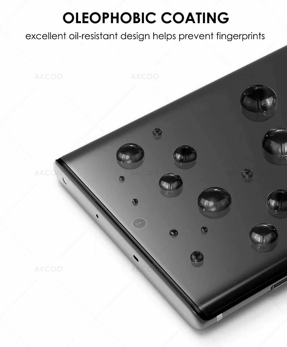 10D Akcoo Note 10 Защитное стекло для экрана с защитой от отпечатков пальцев для samsung Galaxy Note 10 S10 Plus S8 9 5G стеклянная пленка