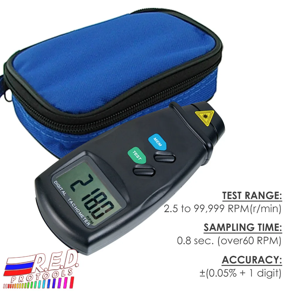 Портативный цифровой светодиодный лазерный фото Бесконтактный тахометр 2 5 до 99999