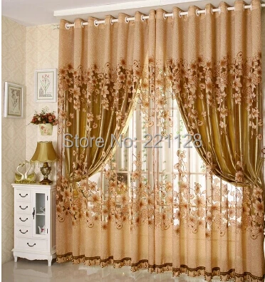Вуаль с цветочным узором в европейском стиле прозрачная занавеска тюлевые лямки