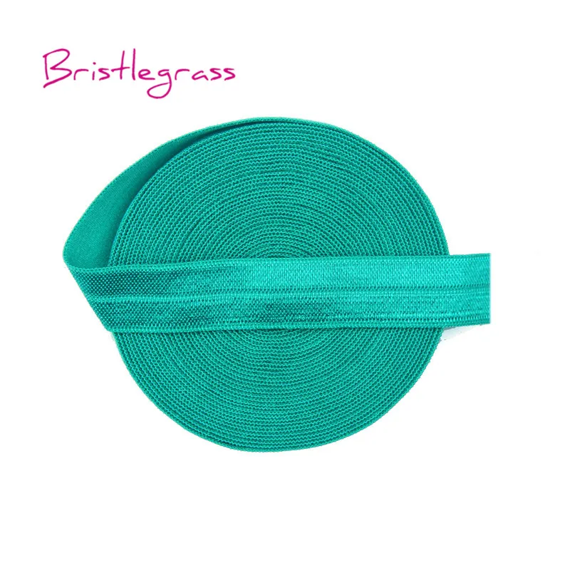 Tornado Blue BRISTLEGRASS 5 ярдов 5/" 15 мм твердые блестящие складные эластичные враг спандекс атласная лента дети волос галстук платье с повязкой кружево отделка Шитье - Цвет: Tornado Blue