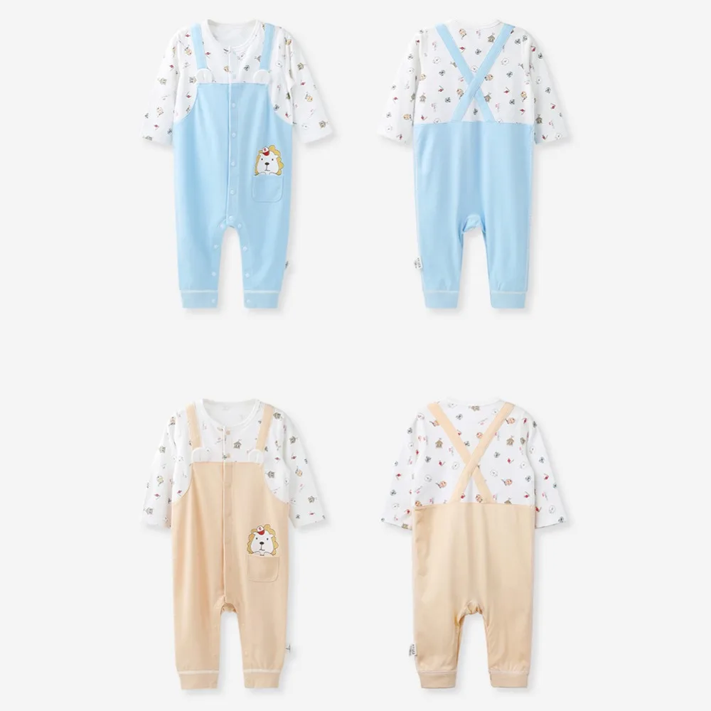 COBROO Newborn Baby Boy Clothes Rompers Cotton Cute Lion King Pattern Long Sleeve Jumpsuit 0-24 Month NY150103 |