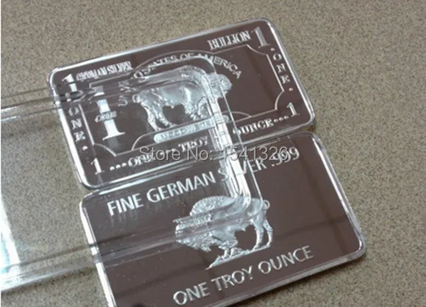 Немагнитный! 1 troy oz. 999 Немецкая Серебряная планка в защитном чехле 5 шт./лот