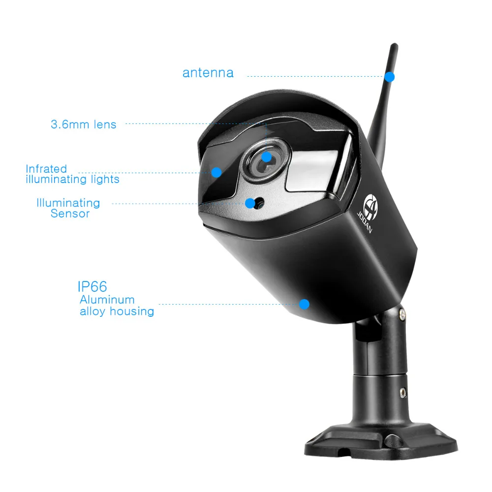 Jooan 8CH CCTV Системы Беспроводной 960 P NVR 8 шт. 1.3MP ИК Открытый P2P Wi Fi ip безопасности