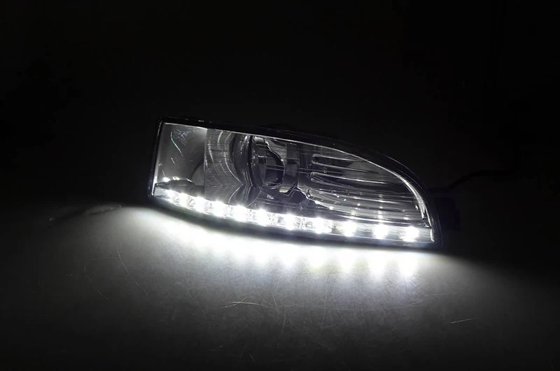 Автомобильная проблесковая 2 шт. светодиодный DRL Дневной светильник 12V ABS колпак