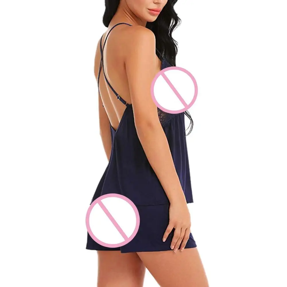 Женское сексуальное нижнее белье Ночное белье Babydoll кружевное стринги нижнее белье без рукавов с v-образным вырезом сексуальное горячее модное#7
