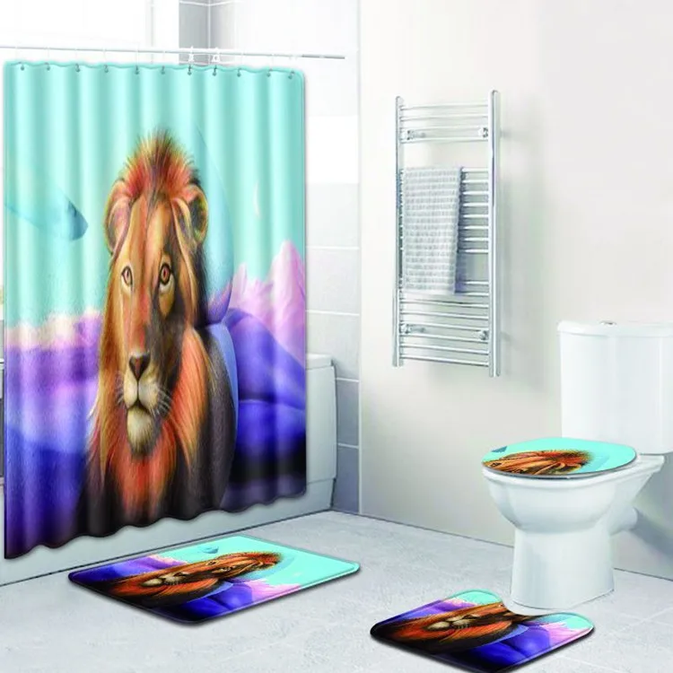 4 шт. чистый зеленый Banyo Paspas ванная комната ковры Туалет коврики для ванной комплект Нескользящие коврики Tapis Salle De Bain Alfombra Bano - Цвет: As Picture