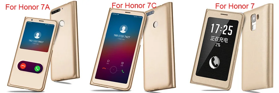 Чехол LEPHEE для huawei Honor 7 7A Pro 7C, кожаный чехол с окошком обзора, флип-чехол для huawei Honor 7A Global Verion, чехол