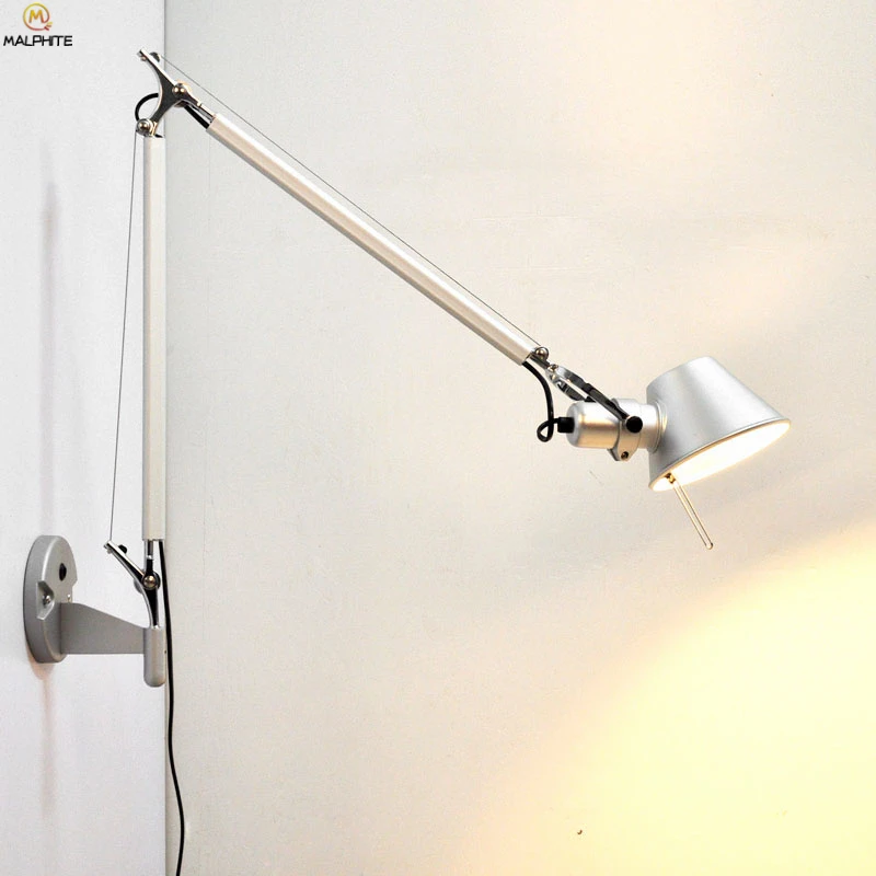 Современная светодиодная настенная лампа складной вращающийся светильник для