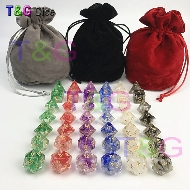 42 шт./пакет новый многогранный Набор для игры DnD plus d4 d6 d8 d10 d12 d20 Подарочная игрушка