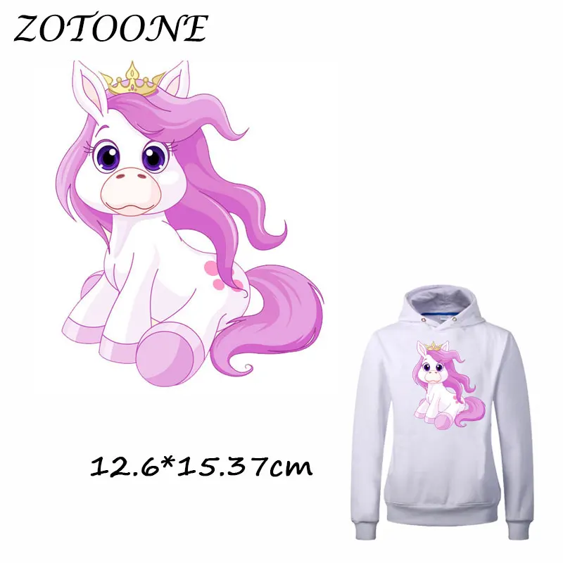 

ZOTOONE Pink Unicorn Iron on Patches Heat Transfer Patches for Clothing T Shirt Beaded Applique Clothes DIY Accessory Decoration