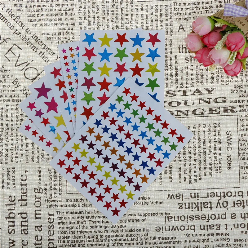 10 листов Красочные DIY фото наклейки в альбом Звездные Детские Канцелярские