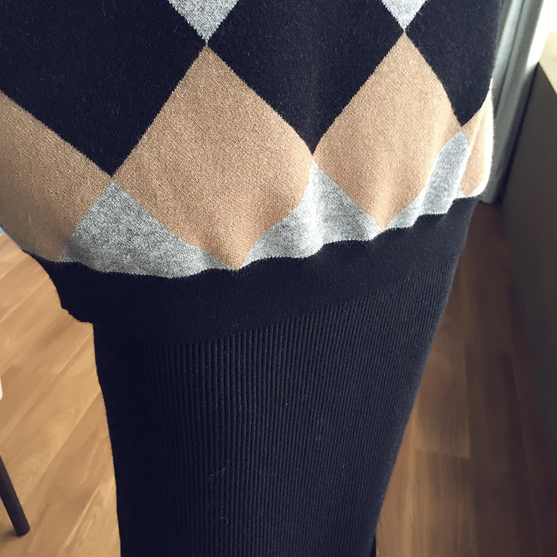 Свитера водолазка длинный рукав обычный пуловер летучая мышь геометрические