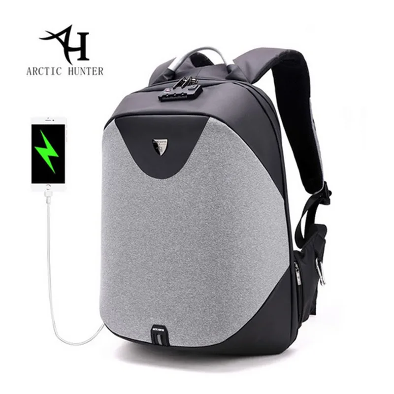 ARCTIC HUNTER новый мужской рюкзак с защитой от кражи USB зарядка 15 6 дюймовый для