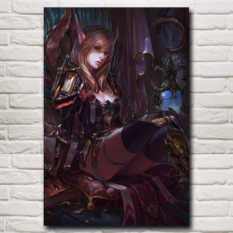 Foocome World of WoW Blood Elf портретный дисплей Chenbo игра постеры и принты украшение дома