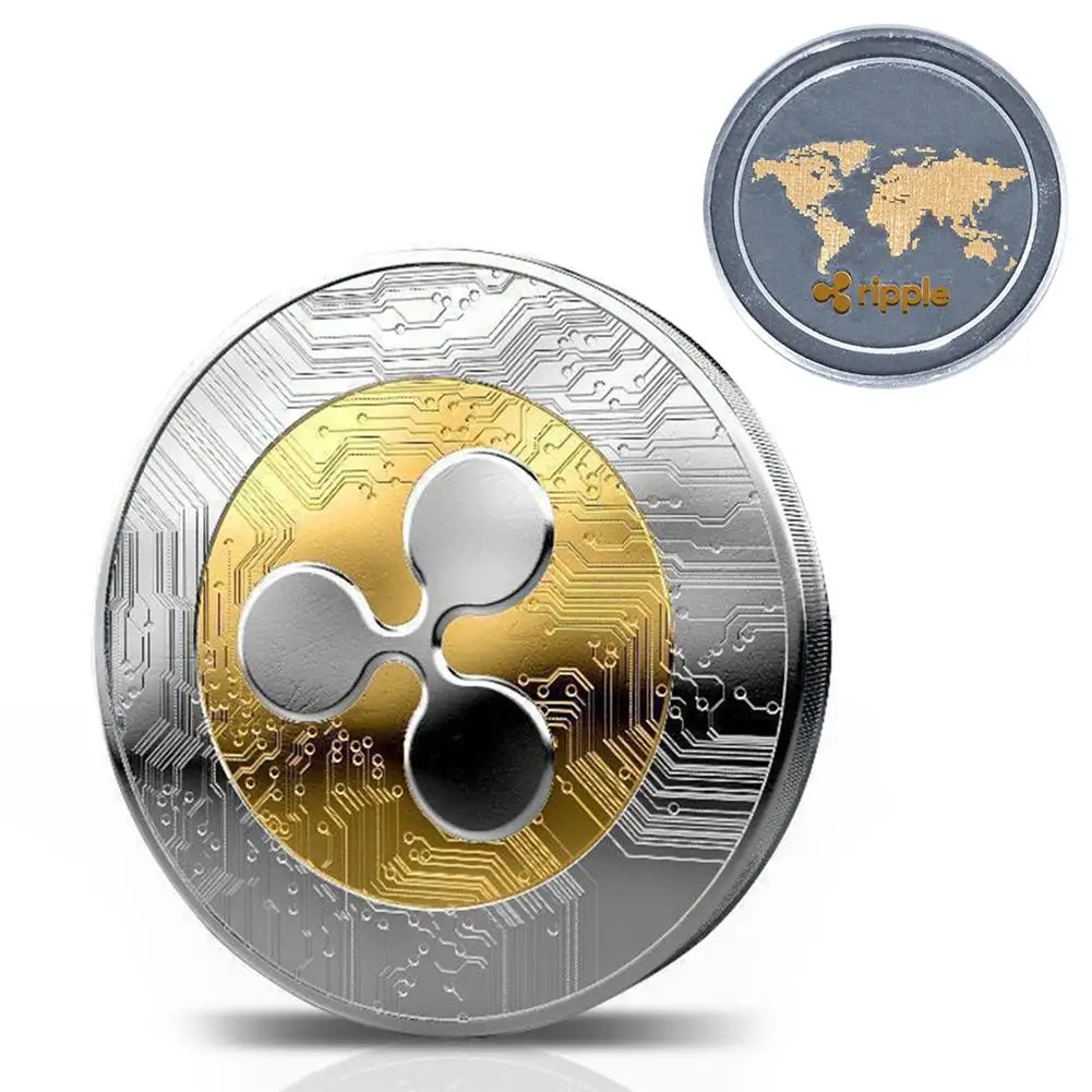 1 шт. гофрированная монета XRP CRYPTO памятная пульсация круглые коллекторы