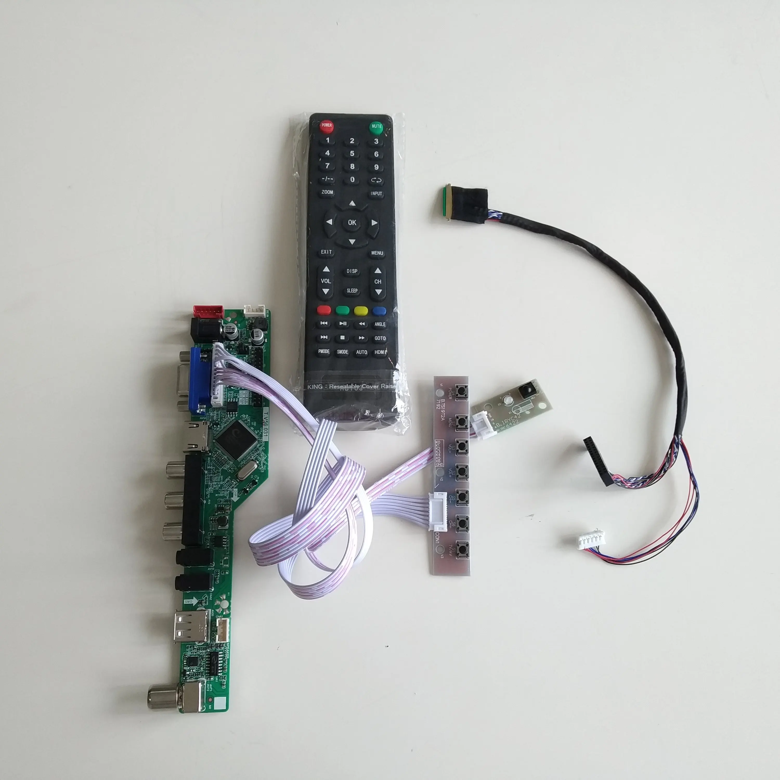 

ТВ ЖК-дисплей светодиодный RF VGA AV USB светодиодный совместимому с HDMI плата контроллера для N156BGE-L11/L21 N156BGE-L31/L41 1366 × 768 15,6 "Панель Экран