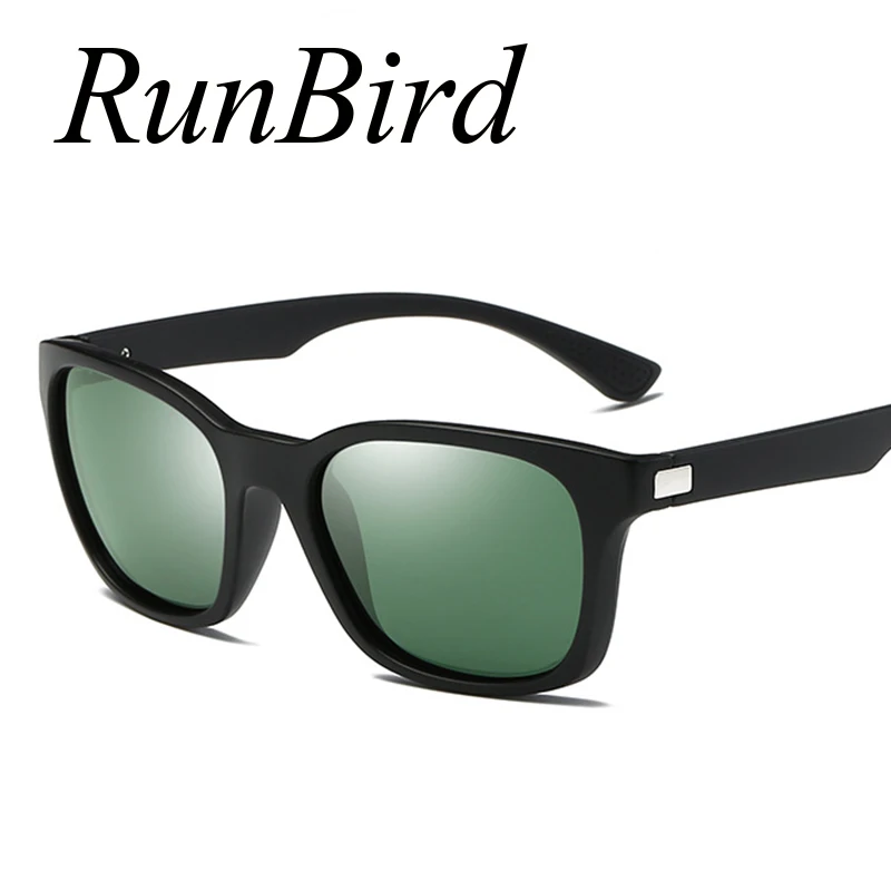 Мужские поляризационные солнцезащитные очки RUNBIRD квадратные для вождения