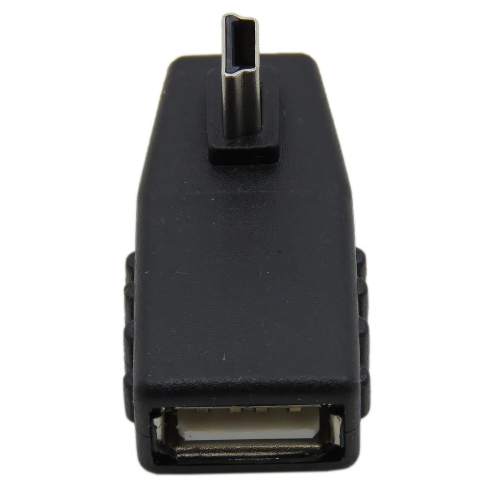 Высокое качество 90 градусов вниз правый угловой USB Женский к Мини Мужской OTG