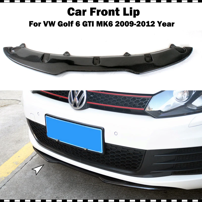 H1 стиль карбоновый передний бампер спойлер для VW Гольф VI GTI 2009-2012 golf 6 MK6 GTI cf Стайлинг передняя губа(только подходит GTI