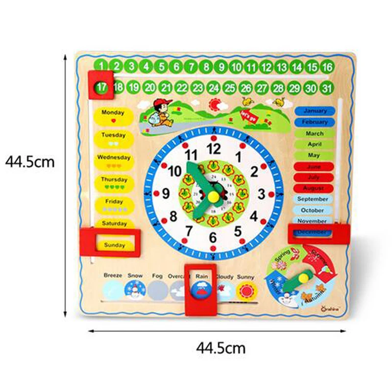 Многофункциональные часы-пазлы Onshine с календарем подвесная деревянная доска