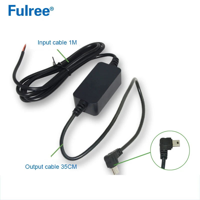 DC-DC модуль ldo понижающего преобразователя 12V 24V до 5V автомобиль Mini Micro USB кабель для мобильного телефона для Зарядное устройство низкая Напряжение Защита аккумулятора - Цвет: mini usb right bend