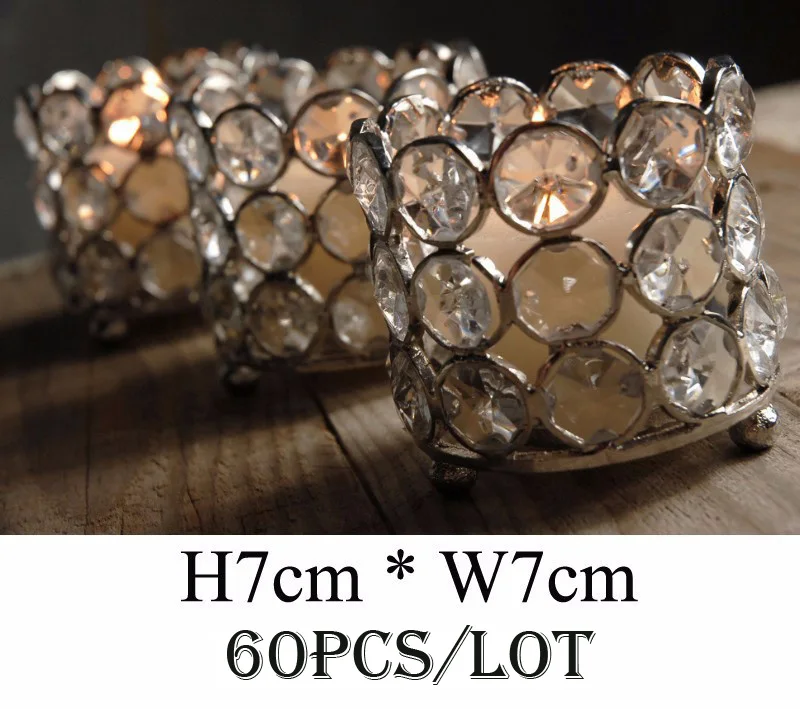 

60Pcs/Lot, H7cm*W7cm, Fedex/Ems Free Ship,Crystal Votive Candle Holder, Wedding Centerpiece & Wedding Decoration Candle Stand