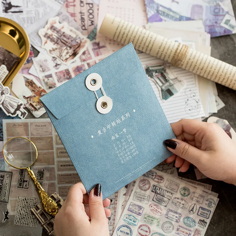 Ретро серии DIY коллаж сцена наклейки из бумаги васи Скрапбукинг Стикеры для украшения дневника набор
