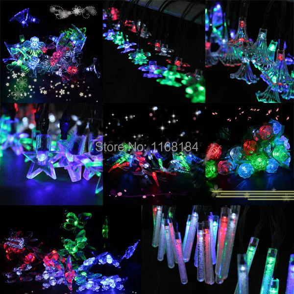 Economici 5M 30LED Pentagramma Forma Impermeabile RGB Leggiadramente Solare Luce Della Stringa Del Led Garden Outdoor Wedding Party Di Energia Solare Lanterna Solare