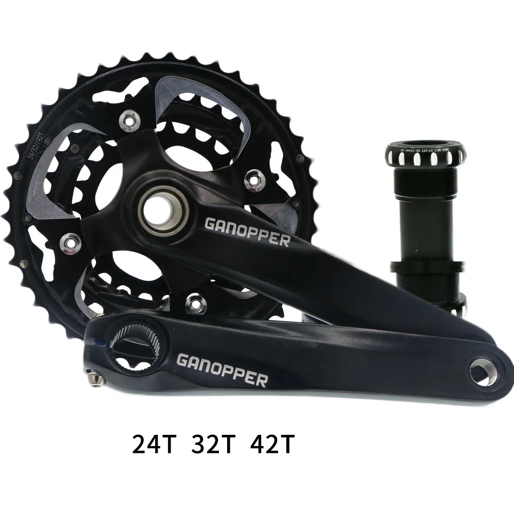 24T 32T 42T crankset 175 мм Длина рукоятки Fatbike Fat bike crank набор 120 мм 104 мм 104BCD шатуны цепи колеса 22T 26T 30T 32T 36T узкая широкая цепь - Цвет: 24T 32T 42T crankset
