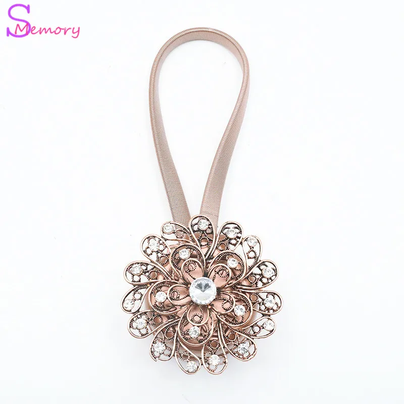 Diamond Flower Шторы s Tieback держатель магнит Шторы s пряжки клипы магнитного душ Шторы ремень аксессуары украшения дома