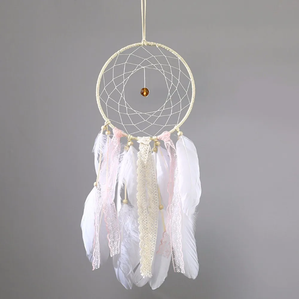 Handmade Dream Catcher Net With Feathers Beads for Wall Hanging Decoration Home Room Decor Mascot Craft Gifts | Дом и сад