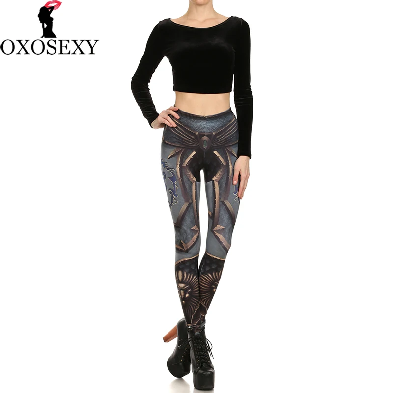 Женские осенние леггинсы с высокой талией черные брюки 3D принтом 86|women leggings|leggins
