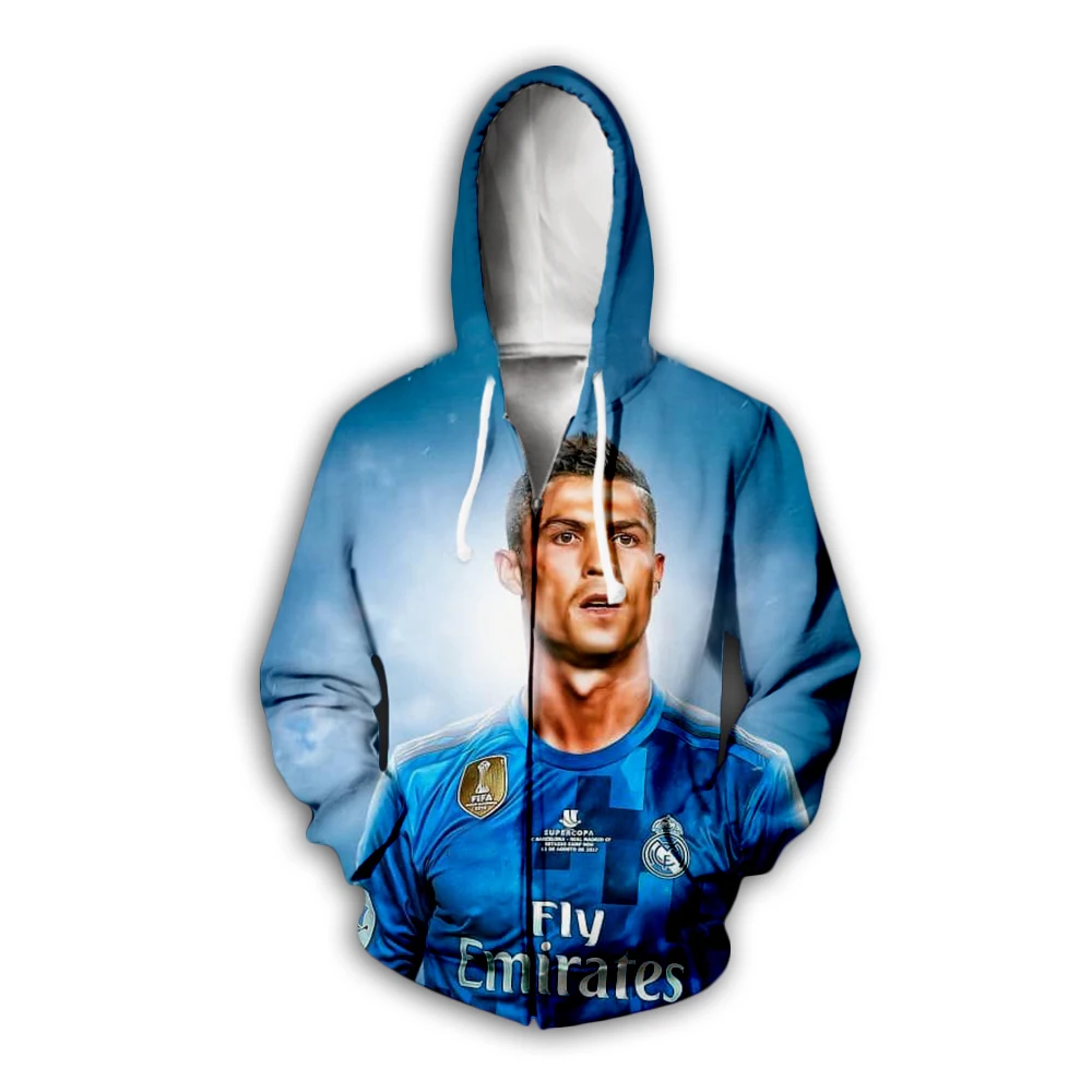 PLstar Cosmos Cristiano Ronaldo 3D принт Толстовка/куртка/мужские и женские галактические синие рубашки Прямая