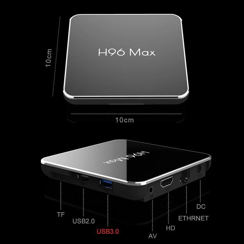 H96 max X2 ОС Android 8 1 ТВ коробка Amlogic S905X2 четырехъядерный 2 Гб ОЗУ 16 4 ГБ/5 wifi 65 Гц BT4.0
