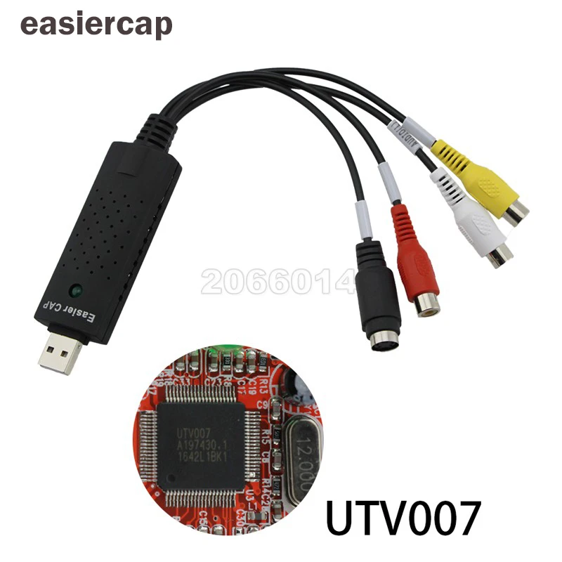 1 Шт. UTV007 USB 2.0 Easiercap Аудио Видео VHS к DVD Converter Карты Захвата Адаптер для Win7/8/CCTV Камеры