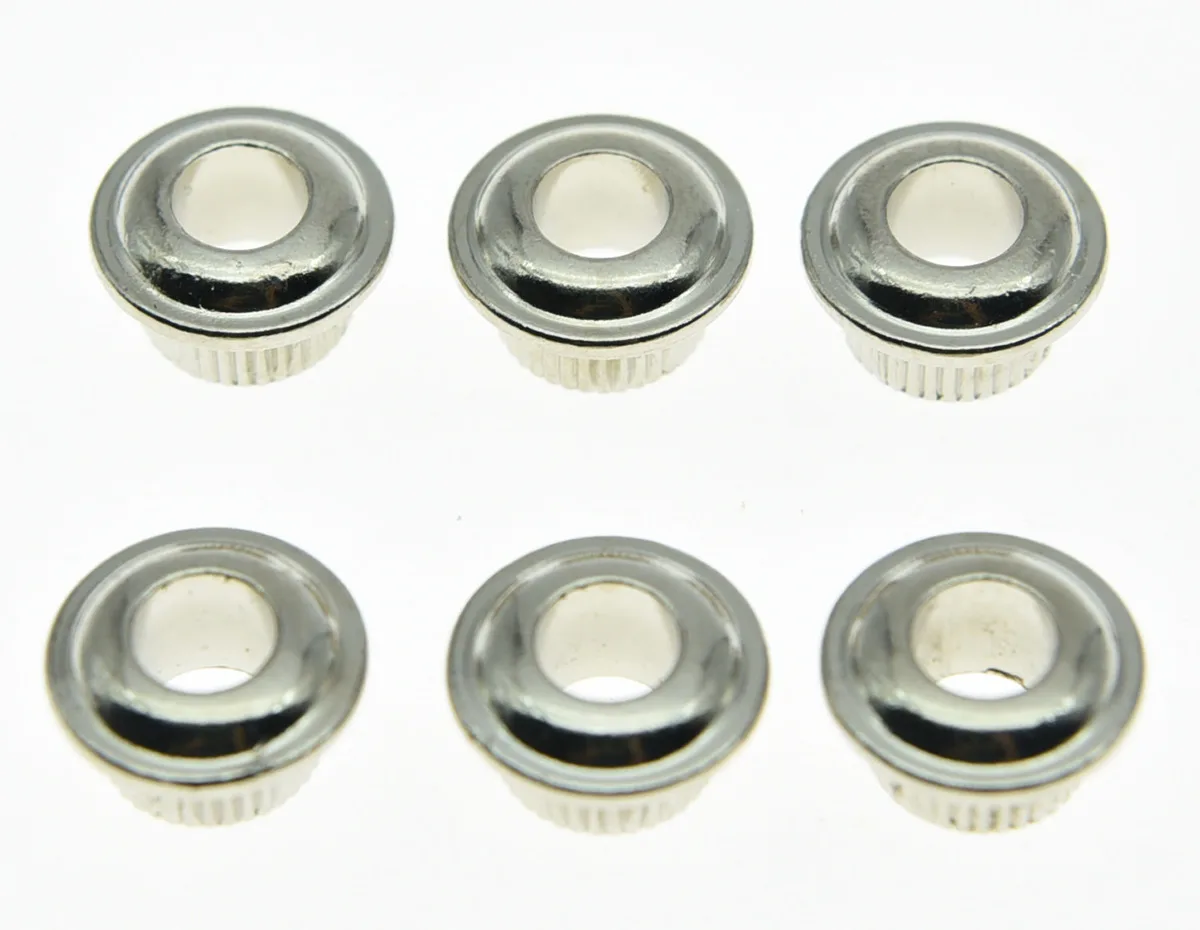 30x Nickel 10mm METAL Vintage Tuners Conversion Bushings Adapter Ferrules | Спорт и развлечения