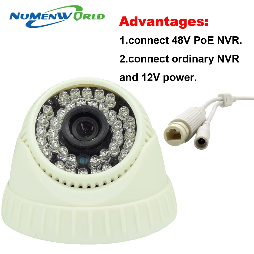 POE ip камера 1080P мегапиксельная ips Onvif H.264 36 шт. LED 3 6 мм P2P купольная для помещения IP