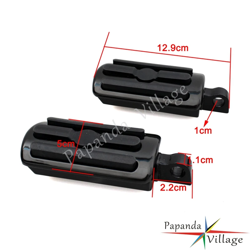 

Papanda Motorcycle Chrome Highway Foot Pegs Footrests Pedals Footpeg for Harley Touring Dyna Male Peg Mount