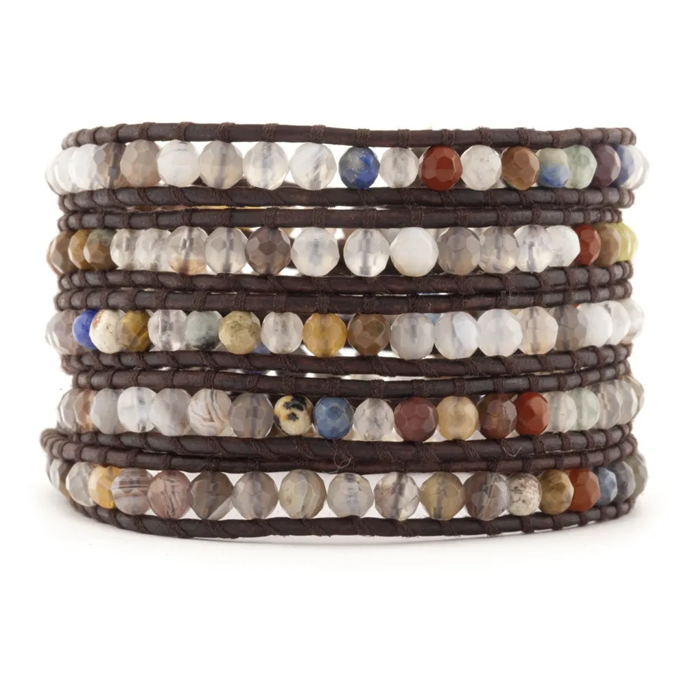 

free shipping bostwan beads naural stone handmade bracelet wrap