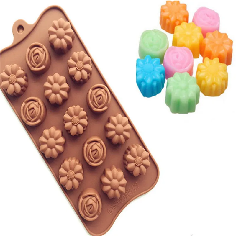 1 шт. силиконовая форма для выпечки 15 ячеек|silicone flowers|silicone food gradesilicone rose |