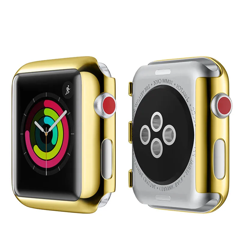 PC Protective Case For Apple Watch band 42mm 38mm iwatch series 3/2 Plating Screen protective cover Smart accessories | Наручные часы
