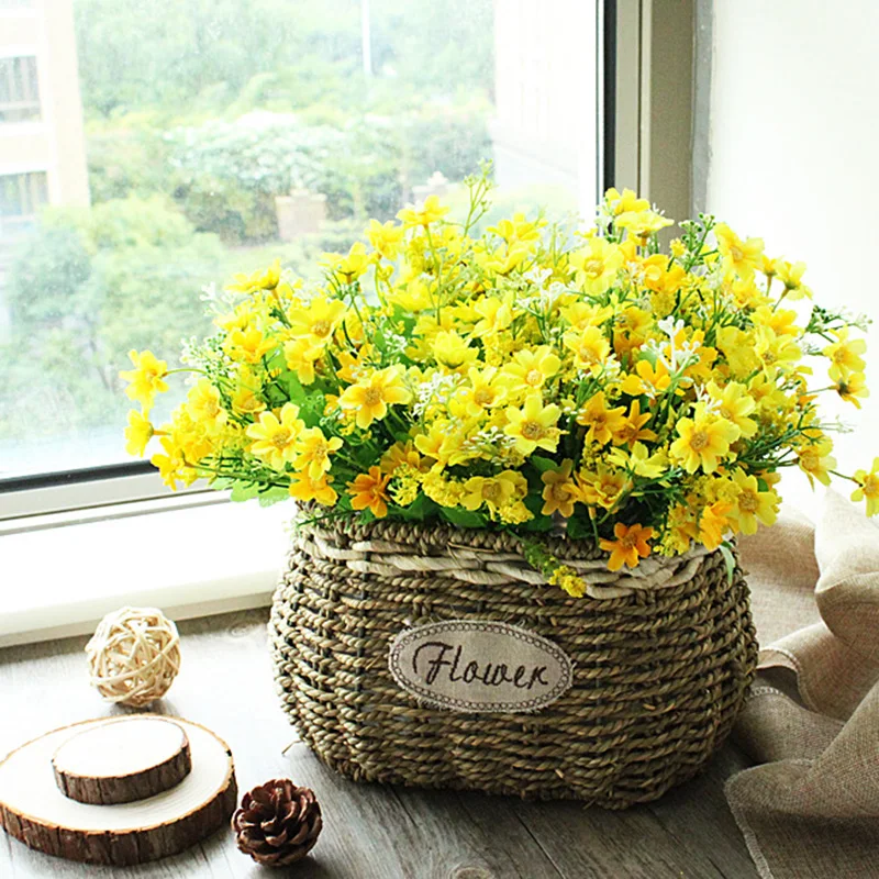 7 branch 1 Bouquet 28 heads cute silk daisy artificial decorative flower wedding flower bouquet home room table decoration