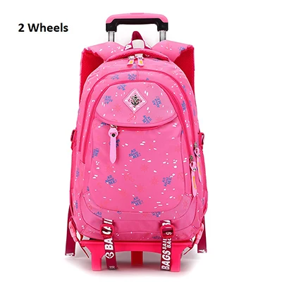 2 Wheels backpack Рюкзаки на колесиках Школьные Сумки Sac a dos детские сумки Bolsa Infantil школьные рюкзаки для девочек школьные рюкзаки - Цвет: 2 Wheels backpack