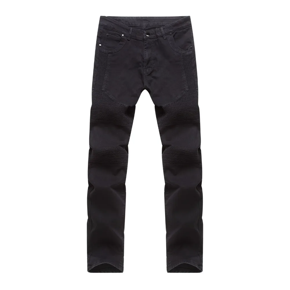 Мужские джинсы большого размера в стиле ретро байкерские облегающие