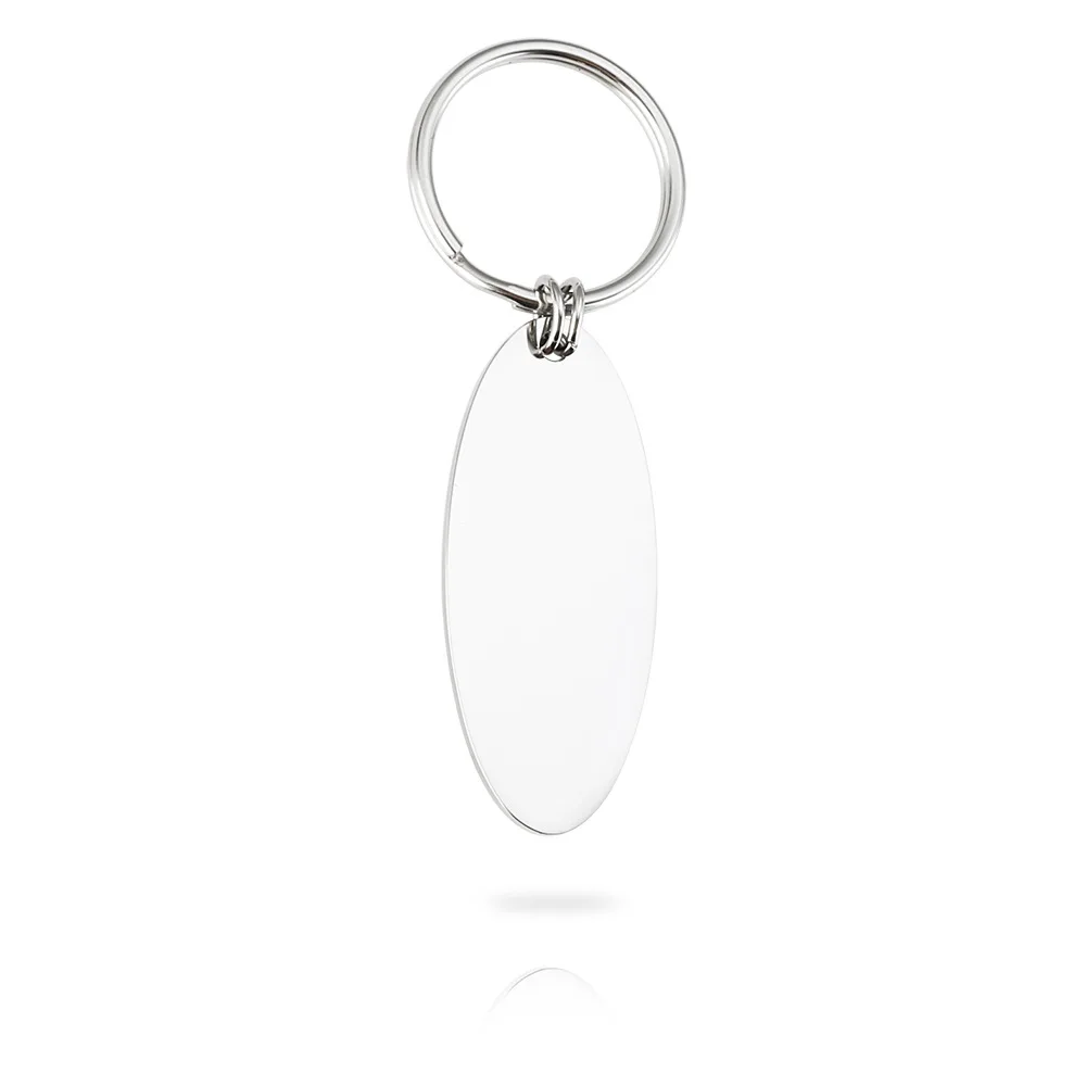 Big oval Индивидуальные фото гравировки Dog Tag брелки нержавеющая сталь в форме сердца Keepsake для Персональных Подарков - Цвет: Big oval